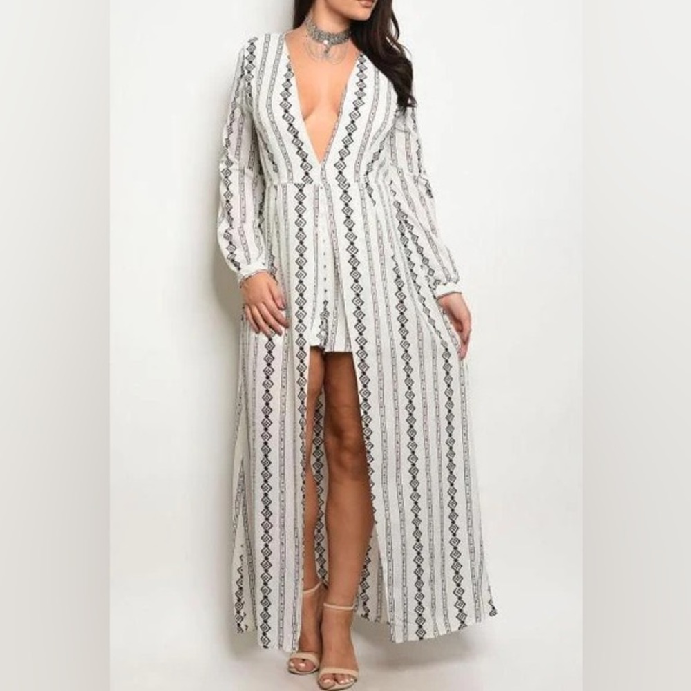 Xtaren printed Long Sleeve Maxi Dress